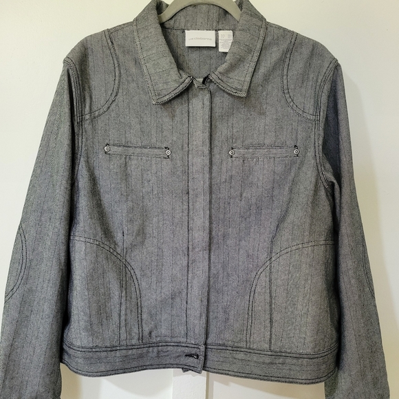Liz Claiborne Jackets & Blazers - Liz Clairbone Womens Gray Denim Jacket